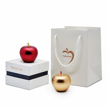 抖音同爆款圣诞节礼品包装高档金属苹果戒指项链盒首饰包装盒现货