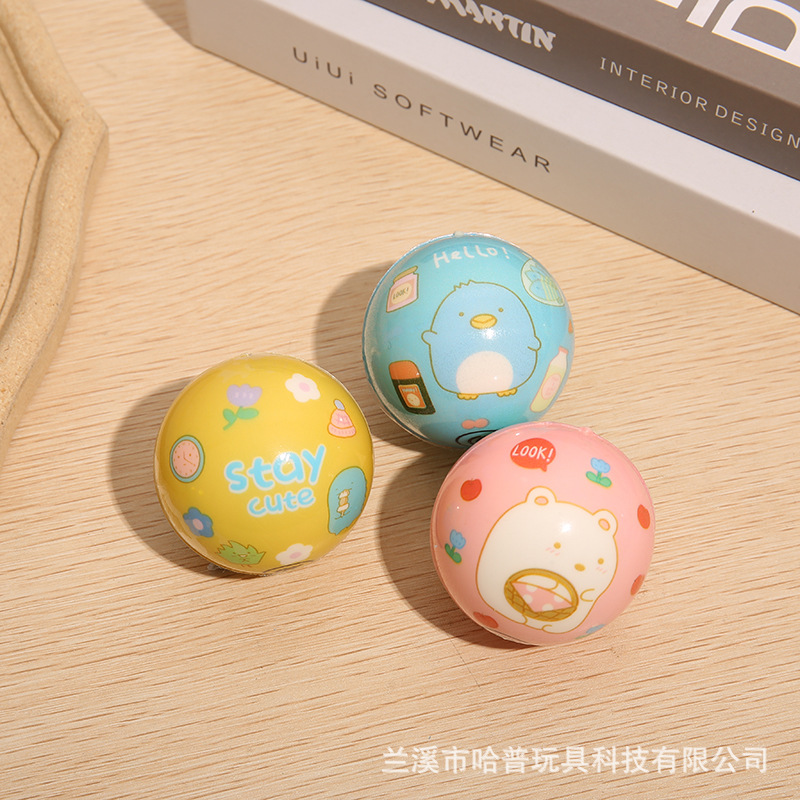 Cute Animal Ball 6cm High Elastic Pu Children's Toys Hot Sale Factory Direct Sales Environmentally Friendly Materials