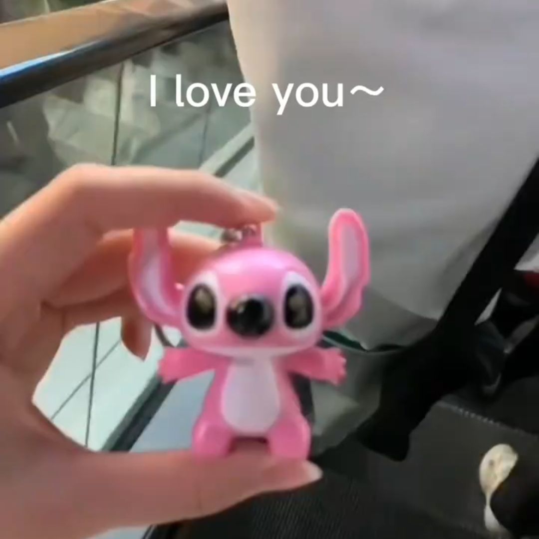 Stitch Keychain Sound ILOVEYOU Luminous Doll Cartoon Cute School Bag Couple Creative Hanging Decoration Manufacturer