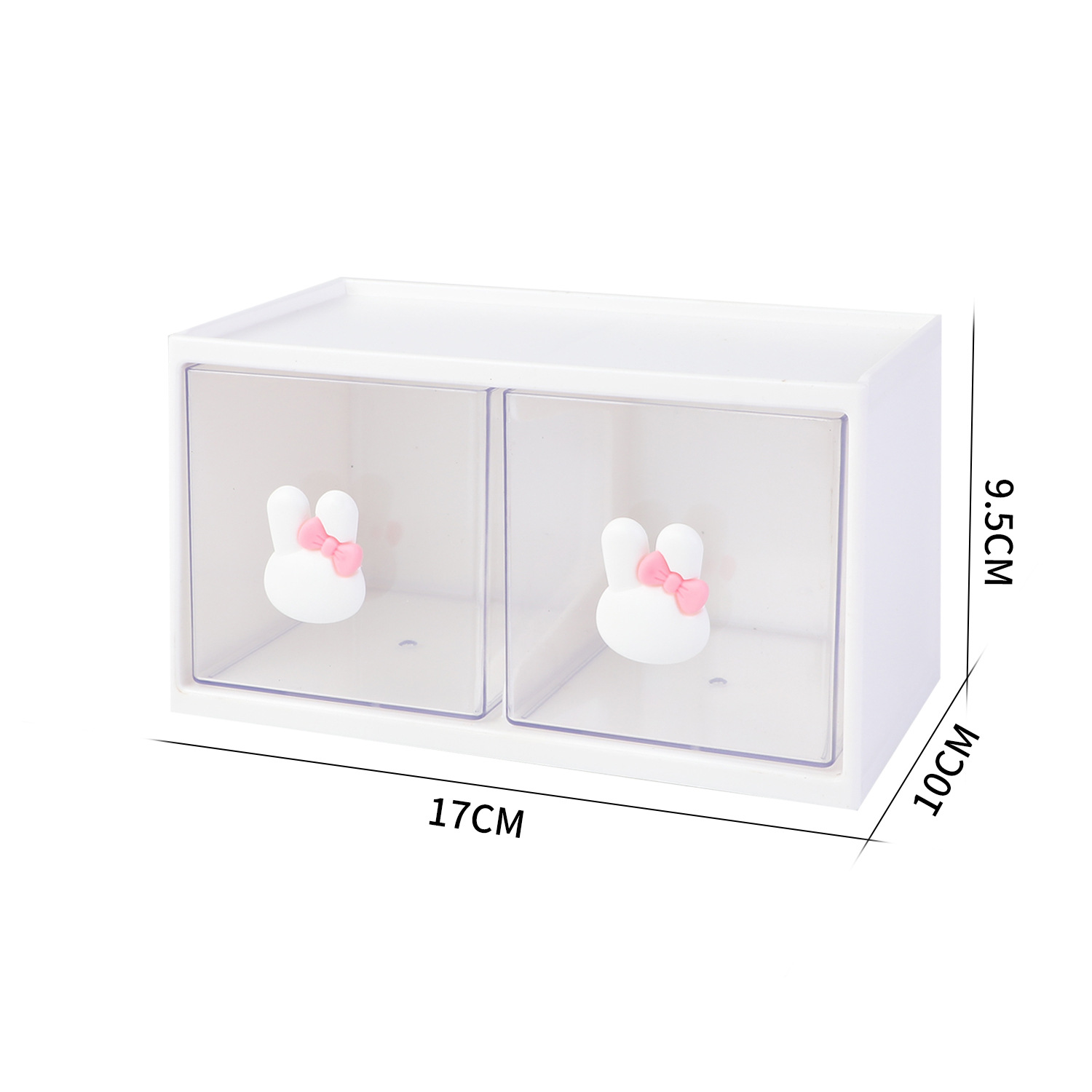 X189 Transparent Storage Box Compartment Drawer Type Dormitory Desktop Office Dust-Proof Sundries Stationery Organizing Box