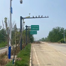 厂家批发L型悬臂监控杆卡口摄像机监控杆热镀锌八角杆监梅桦灯饰