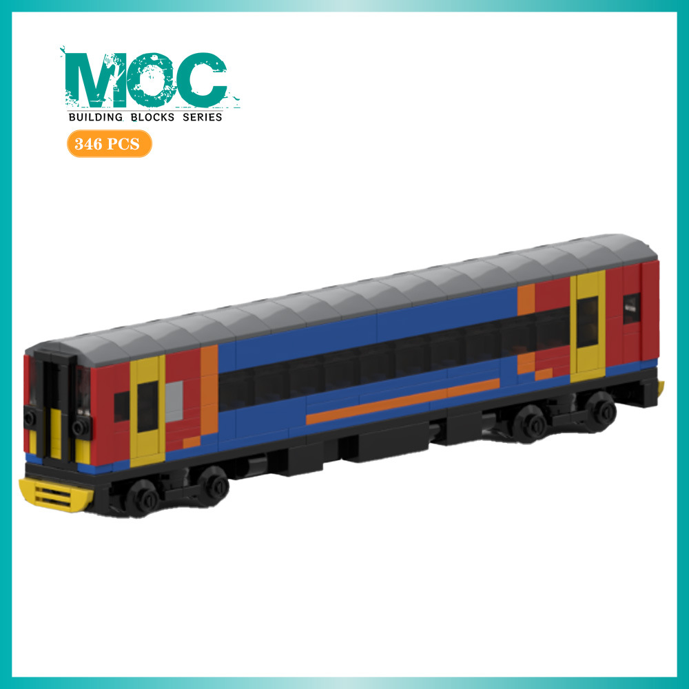 跨境玩具中国积木套装moc-145925东米德兰兹铁路兼容乐高小颗粒热