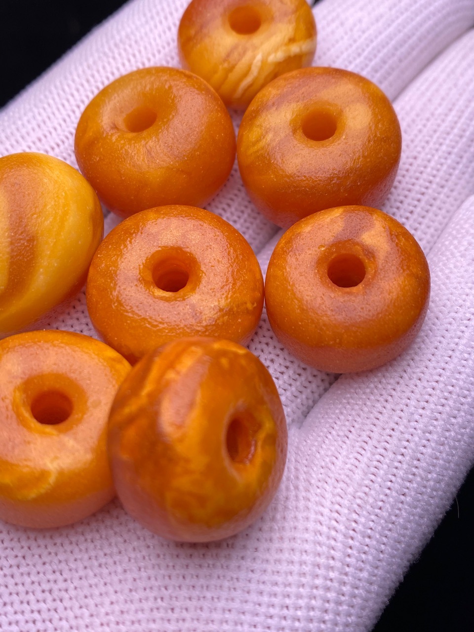 纯天然蜜蜡 西亚回流老蜡 枣珠,平安扣 蜡质浓郁 风化纹明显