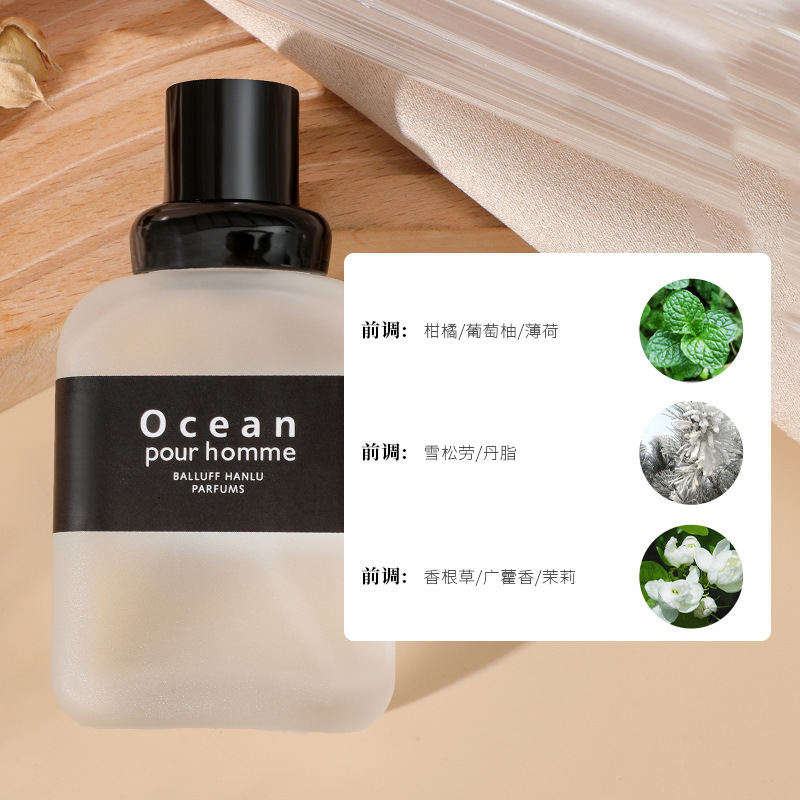 Factory Wholesale Han Lu Gu Long Gentleman Perfume Fresh Alight Fragrance Charm Confident Marine Men Lasting Eau De Toilette