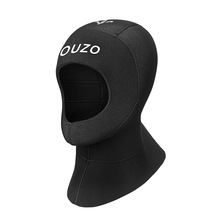 OUZO潜水帽3mm潜水头套连肩浮潜冲浪防晒防寒保暖防晒冬泳帽头套