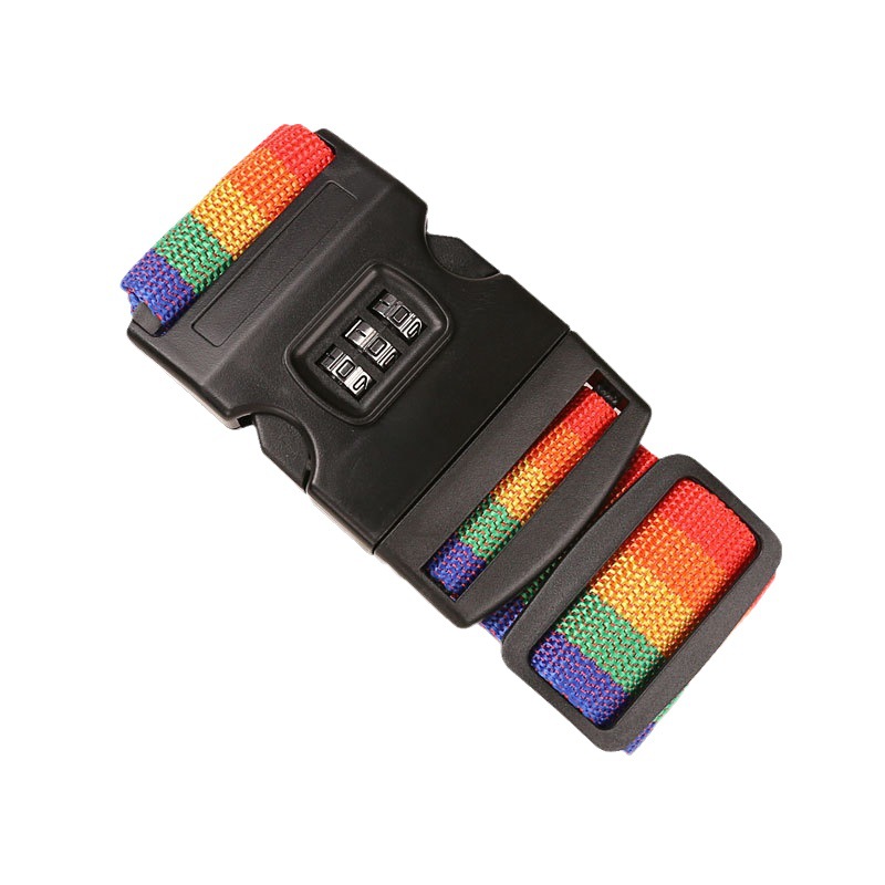 Wholesale 1.8 M Long One Word with Password Lock Packing Belt Suitcase Band Rainbow Color Luggage Baggage Carousel