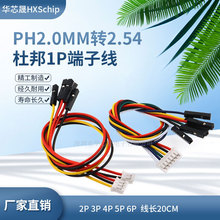 PH2.0mm转2.54mm杜邦线2连接线2P3P4P5P6P转接测试端子延长线20CM