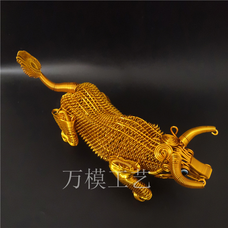 【迎春牛】 新年创意兆喜手工大金牛民间特色创意纪念品家庭摆件