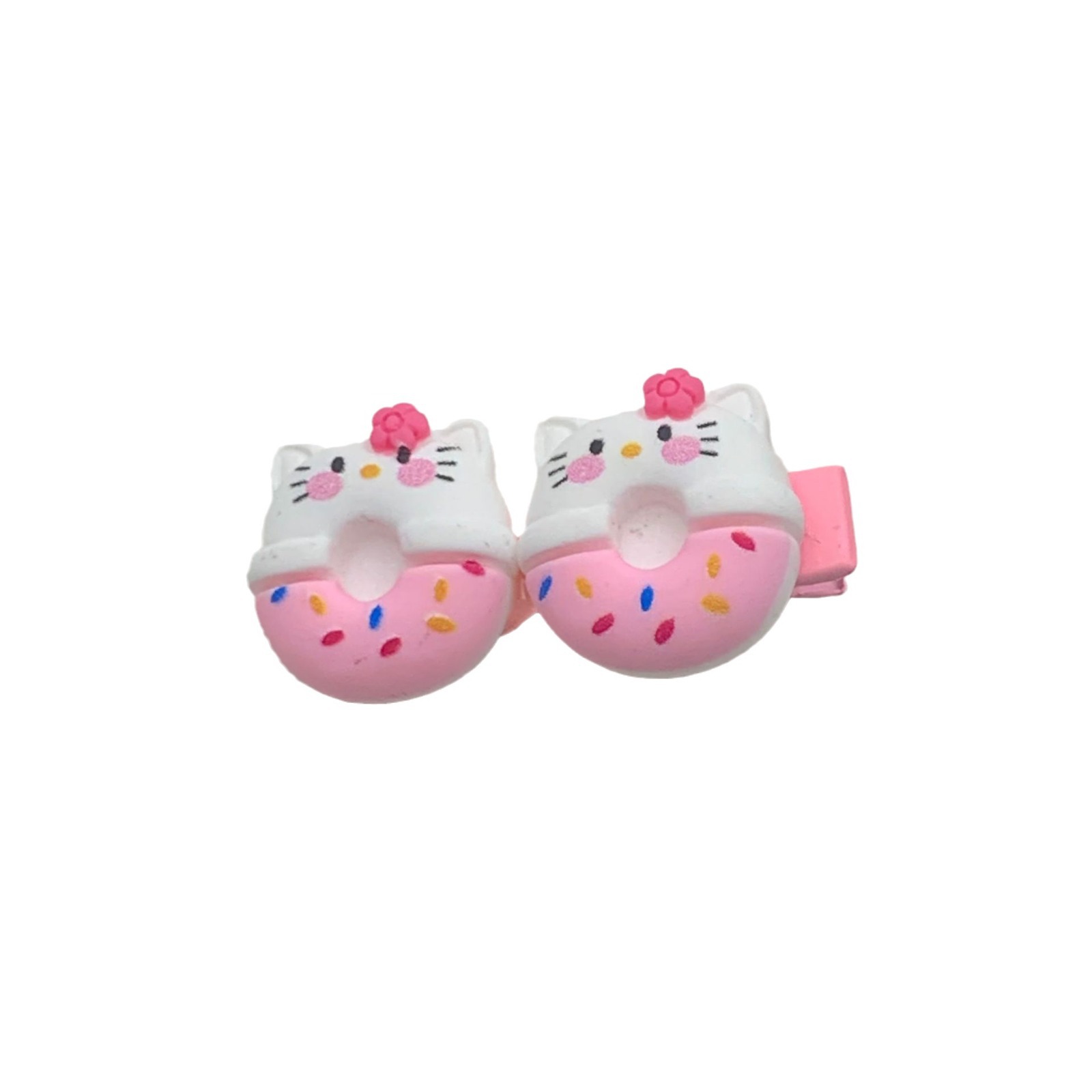 Sweet Girl Kitty Donut Barrettes Hair Rope Cute Good-looking Bang Clip Childlike Barrettes Internet Celebrity Cartoon Hair Accessories