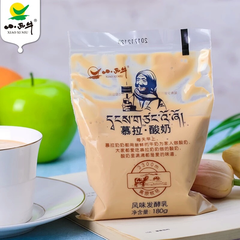 小西牛 青海慕拉酸奶高原酸奶慕拉奶奶老酸奶风味熟酸奶180g*4袋