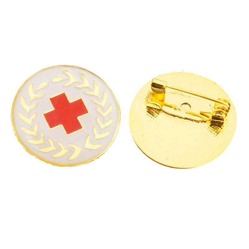 中国红十字会徽章医务医疗志愿者胸徽标袖章公益纪念金属胸章胸针
