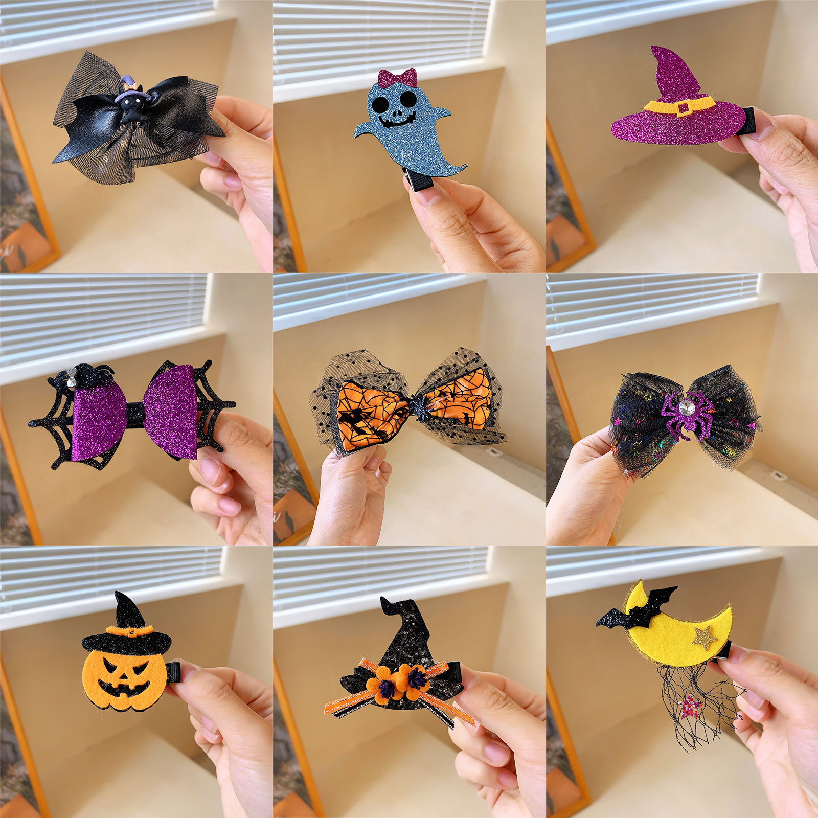 Holiday Party Halloween Headdress Funny Little Devil Headband Pumpkin Headband Dress up Cos Elf Ear Clip Barrettes