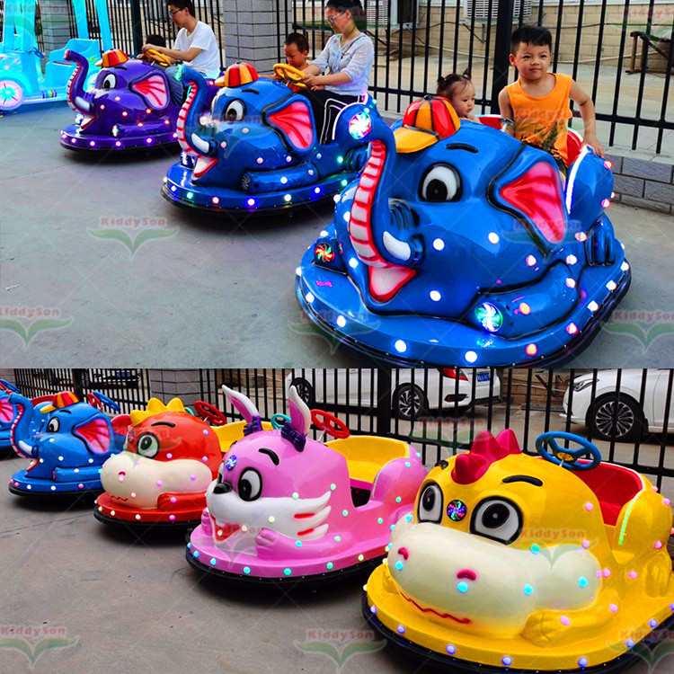 广场儿童电动游乐车新款大象碰碰车公园出租小汽车双人游乐电瓶车