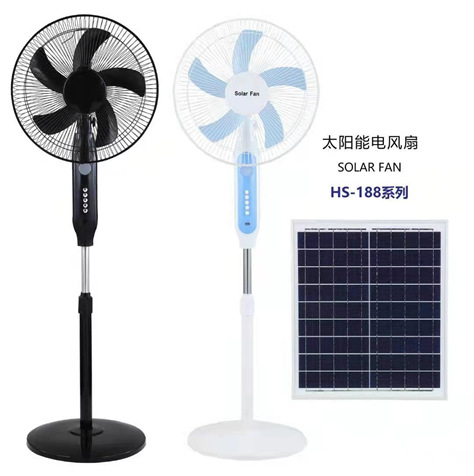 High-Power Zero Electricity Bill Solar Portable Rechargeable Fan Household Outdoor Indoor Dual-Use Floor Fan Emergency