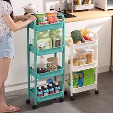 小推车置物架卧室卫生间落地多层零食架厨房可移动婴儿用品收纳架