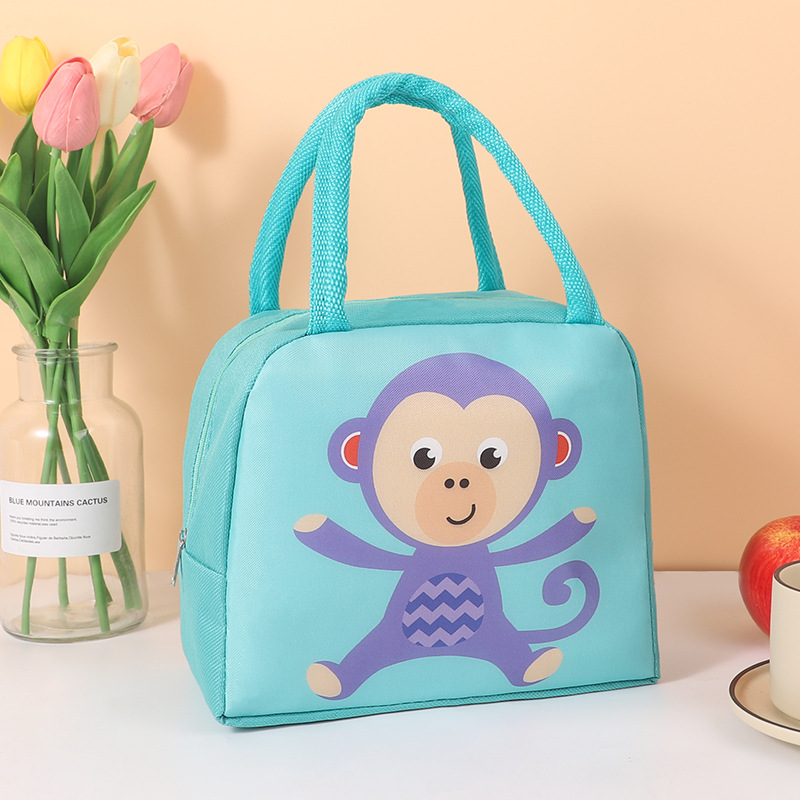 Lunch Bag Cartoon Insulated Bag Children Lunch Bag with Lunch Box Bag Student Handheld Thermal Bag Cross-Border Factory Wholesale