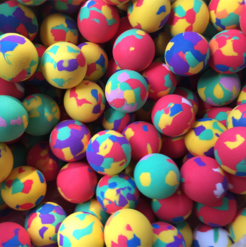 淘气堡球 eva海洋球 实心彩色海绵eva球 弹力球子弹球玩具球软球