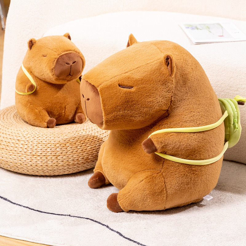 Cute Avocado Capybara Plush Toy Doll One Piece Dropshipping Wholesale plus Logo Gift for Kids