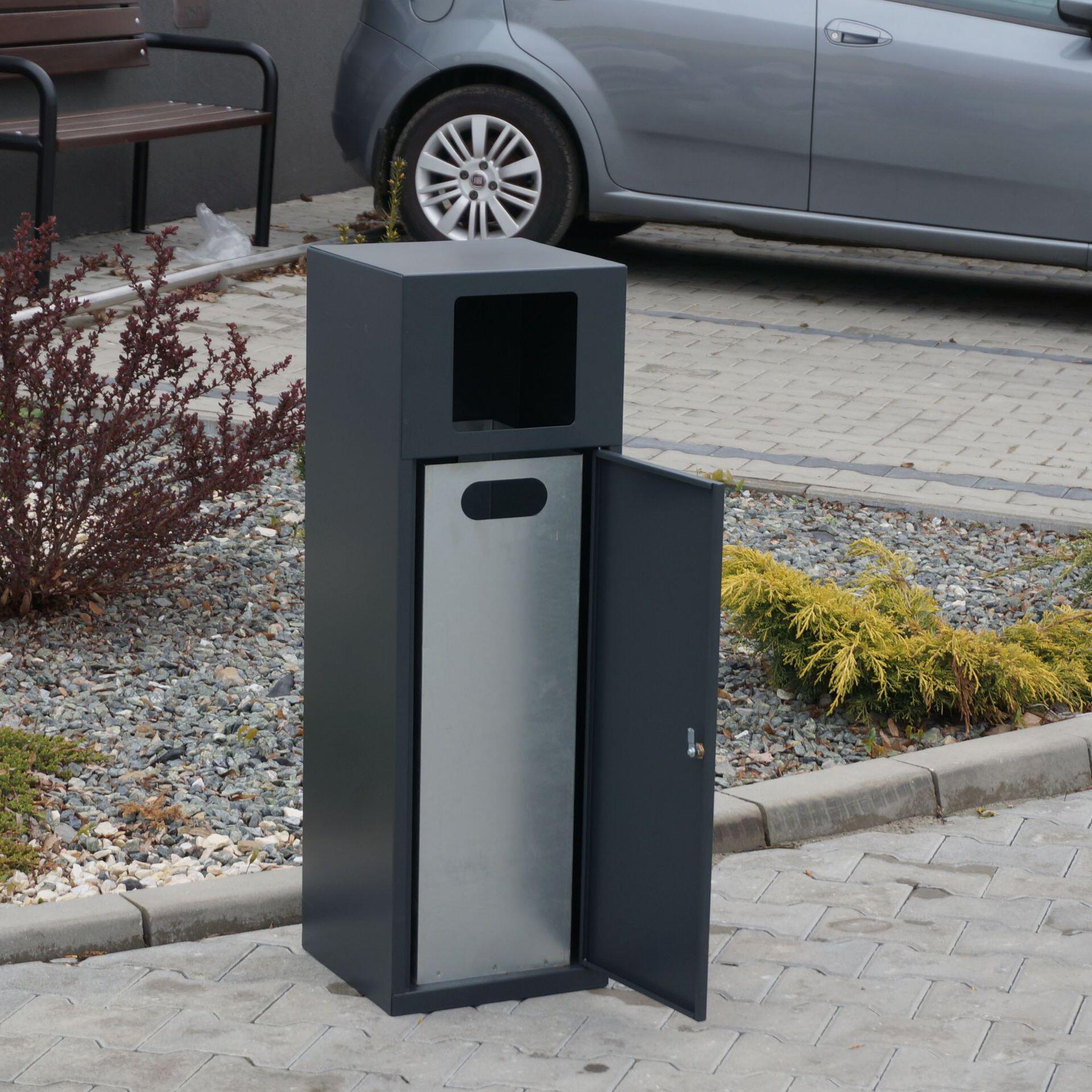 定制花园垃圾箱小型庭院果皮箱家用内胆式户外垃圾桶环卫垃圾桶