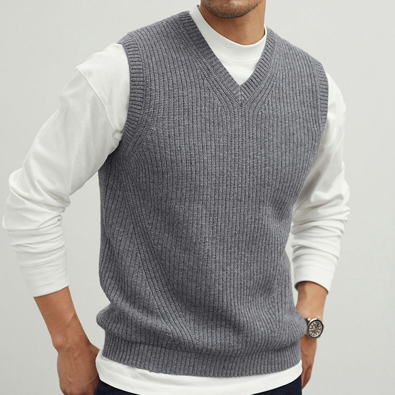 羊绒毛背心男