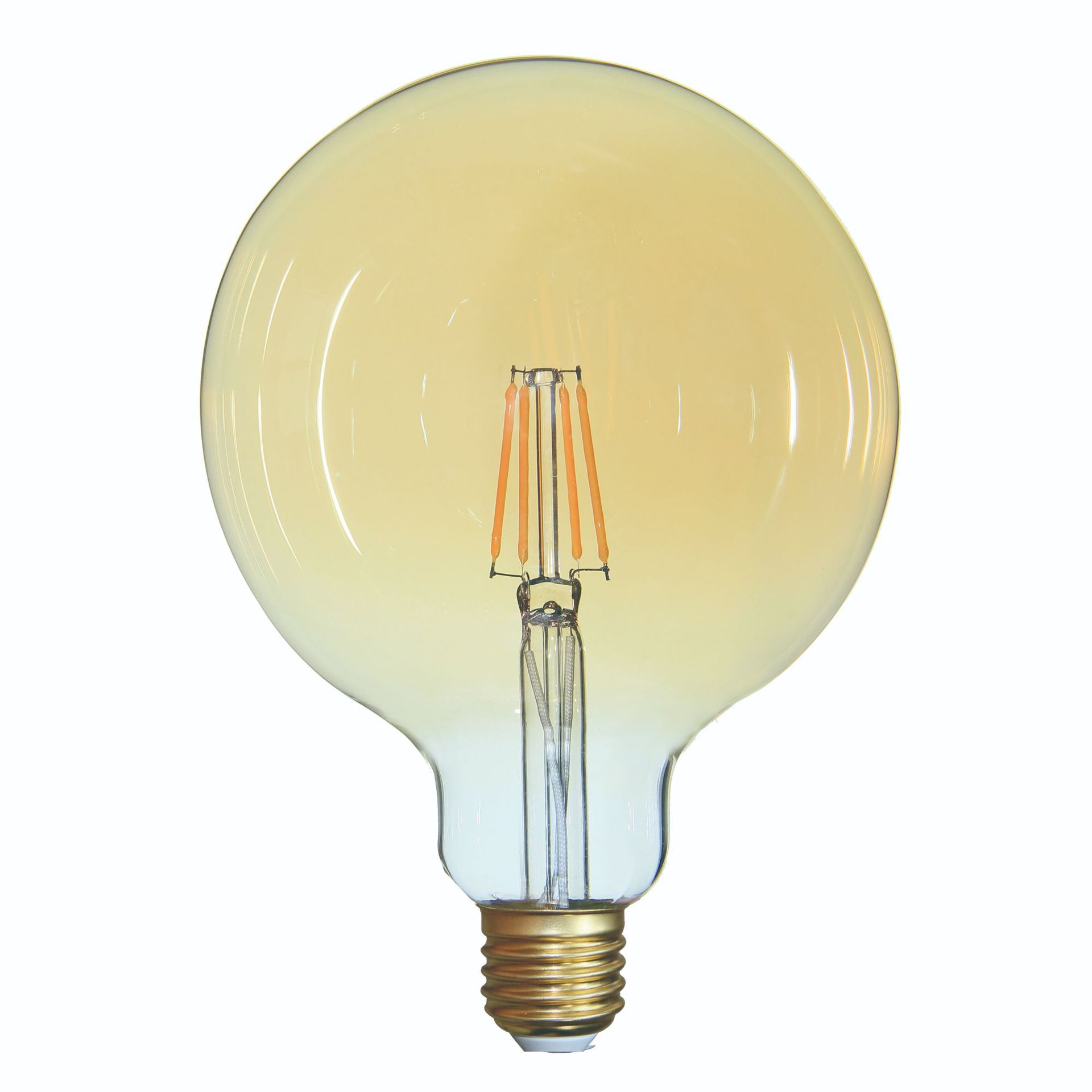 复古金光琥珀色茶色g125灯丝灯大号龙珠泡球泡灯爱迪生灯泡装饰