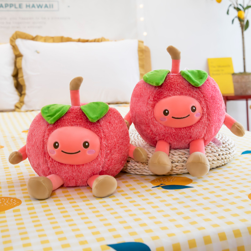 Creative Apple Pillow Plush Toy Cherry Figurine Doll Fruit Rag Doll Children's Birthday Gifts Girl Cute