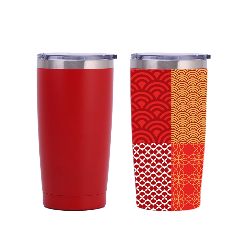 Customized Full Printing Sublimation 5D Stainless Steel Vacuum Cup DIY Pattern Straight Cup Portable Large Ice Cup 20Oz Cup