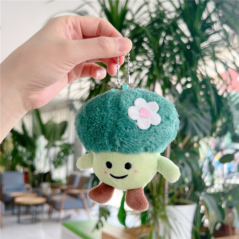 Creative Shape Cute Vegetable Doll Small Pendant Broccoli Cabbage Corn Bamboo Shoots Green Chinese Onion Plush Toys Wholesale