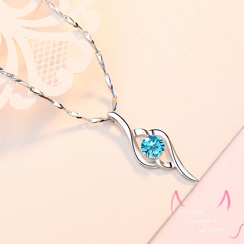 丘比特之箭项链女足银999镀铂金锁骨链吊坠送女友生日礼物送老婆