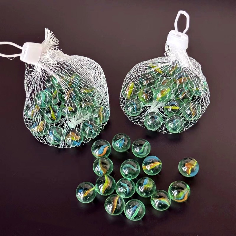 Mesh Bag Glass Marbles Classic Nostalgic Marbles Small Beads Toy 1 Yuan store Supply Wholesale