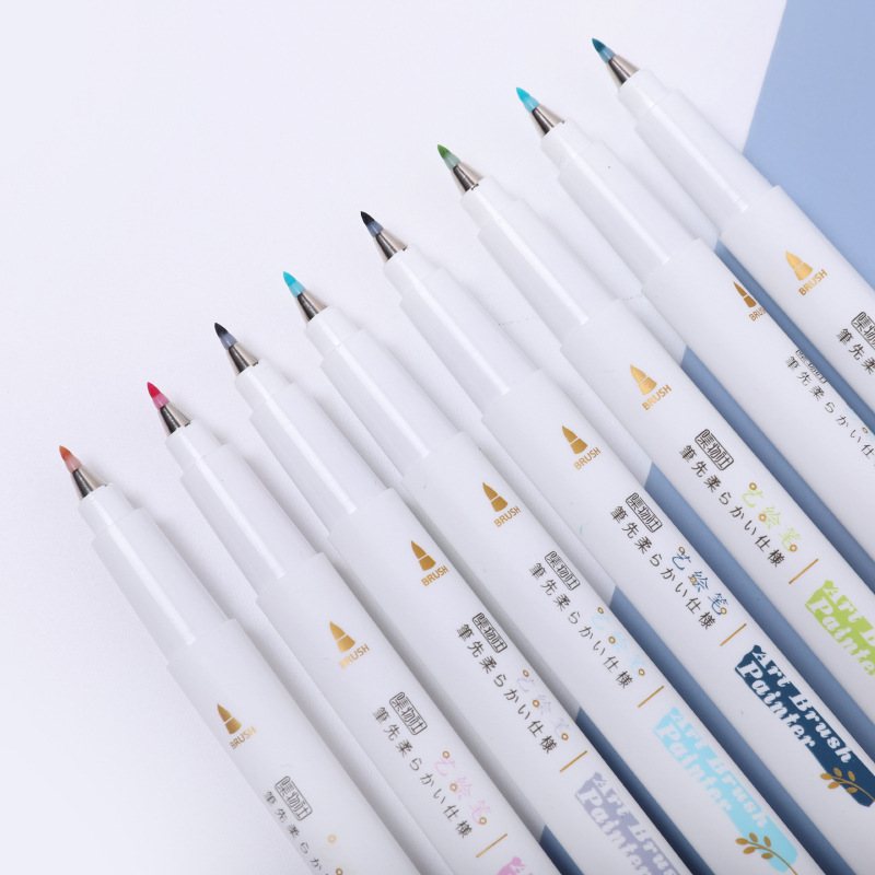 5006弹性软头柔绘笔绘画标记四季艺绘笔创意简约手账漫画笔