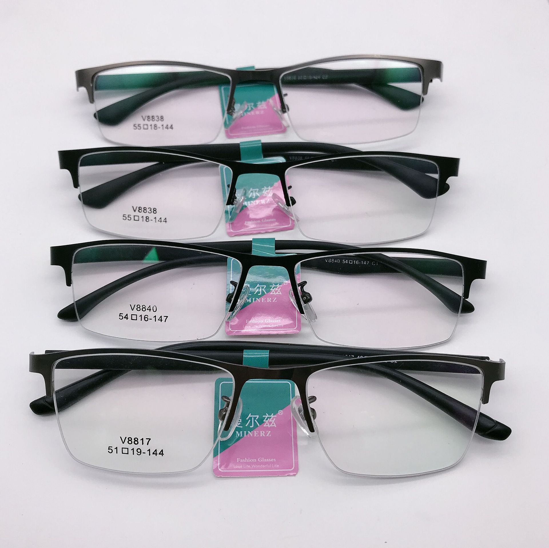 保时捷高品质纯钛镜框方框眼镜架男士商务精工金属钢板近视眼镜框