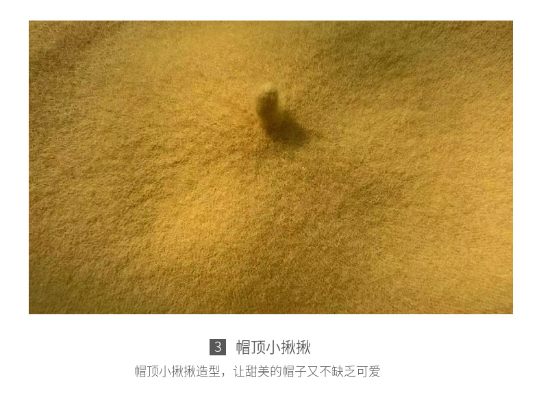 秋冬帽子羊毛百搭韩版潮贝雷帽女画家帽批发南瓜帽休闲毛呢蓓蕾帽详情11