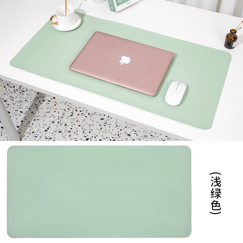 New Single-Sided Leather Table Mat Solid Color PU Leather Waterproof and Hard-Wearing Disposable Office Mat Student Desk Pad Home Dormitory