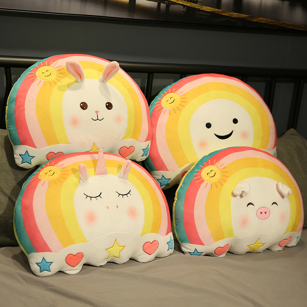 ins可爱抱枕网红款床头彩虹靠垫靠枕大靠背少女心飘窗拍照小枕头