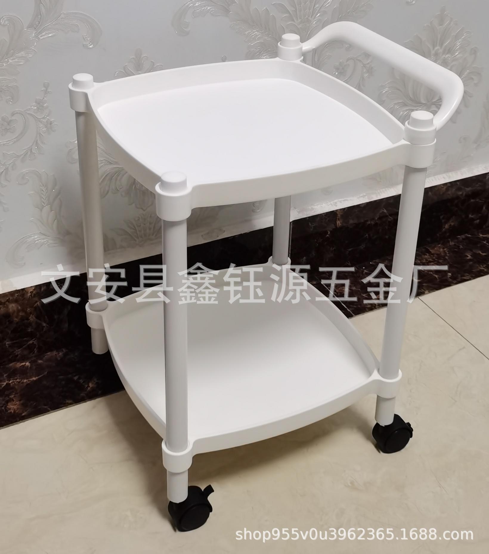 Square Storage Trolley Floor Multi-Tier Movable Household Trolley Square Storage Rack for Kitchen and Living Room