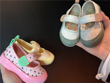 春秋新款梅丽莎同款儿童帆布鞋男女童宝宝软底童鞋一脚蹬水果板鞋