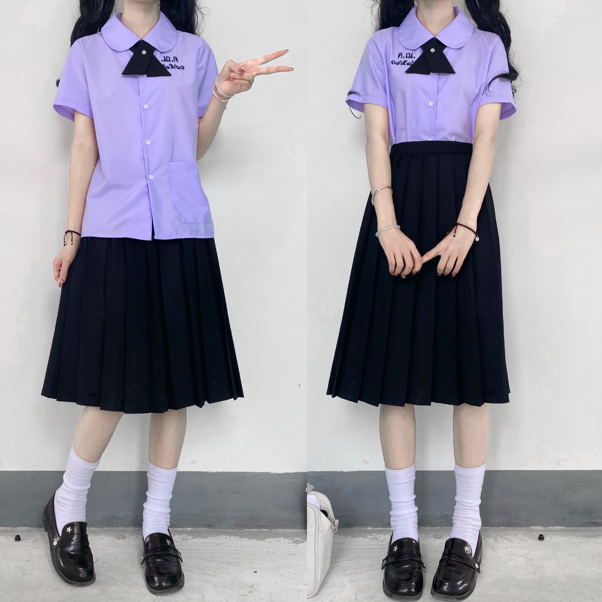 泰国校服娜诺禁忌女孩小水同款衬衫 裙子夏季泰式校服