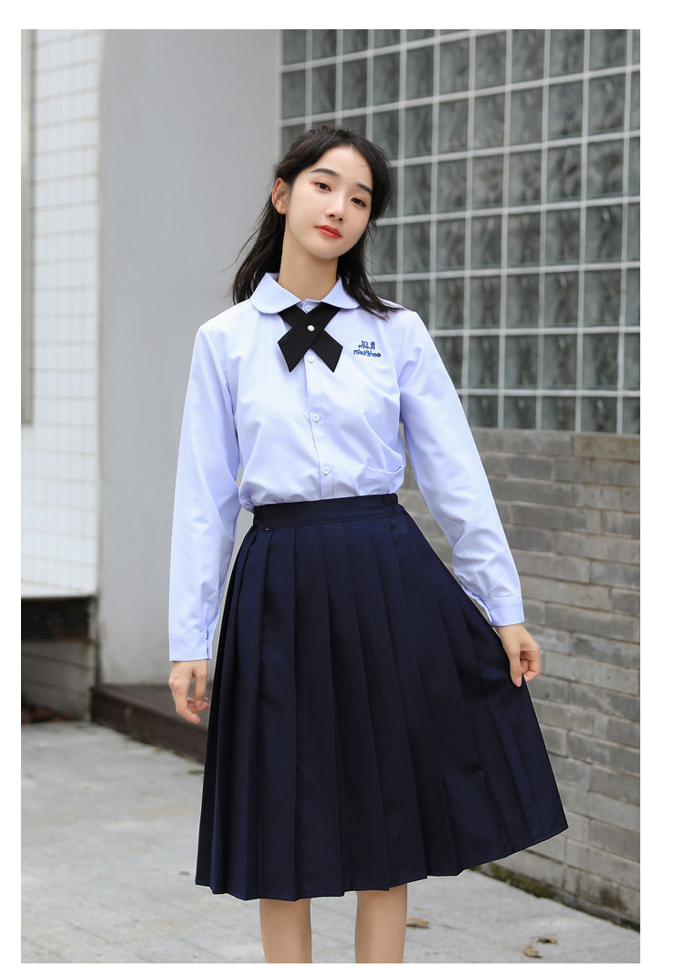 泰国校服娜诺泰式初恋禁忌女孩同款jk服刺绣衬衫百褶裙班服套