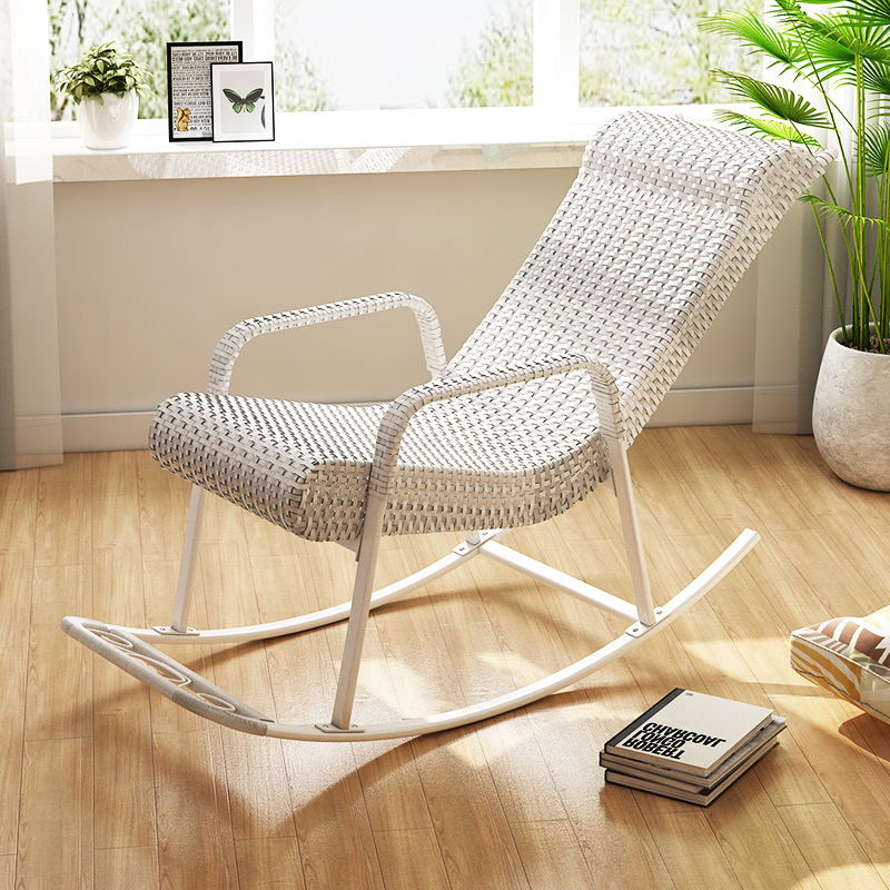 懒人摇椅藤椅户外休闲阳台椅摇摇椅成人午睡椅室内躺椅逍遥椅老人