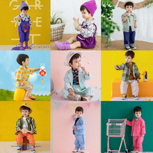 2023潮童拍照衣服时尚3-4岁男孩照相套装韩版影楼儿童摄影服装 批