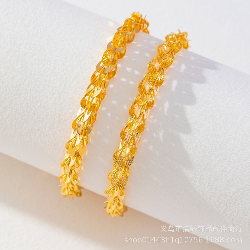 Factory Supply Light Luxury Minority Design Golden 6.0 Phoenix Tail Bracelet DIY Handmade Jewelry Chain Necklace Wholesale