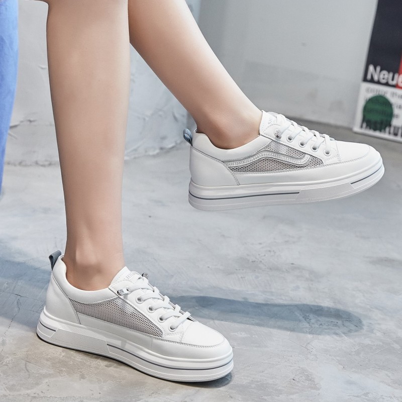 网面运动休闲鞋平底软面板鞋女春款夏季新款透气潮鞋时尚轻便单鞋