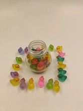 发光彩色小鸭鸭DIY 手工小玩具Pet小圆瓶