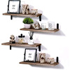 wall Shelf solid wood one word A partition Retro Wall hanging a living room decorate bookshelf Wine kitchen Storage rack