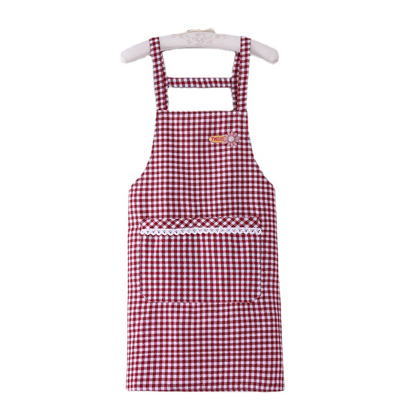 Apron Cotton Household Fashion Kitchen Adult Sleeveless Oil-Proof Apron Overalls Factory Wholesale Advertising Apron