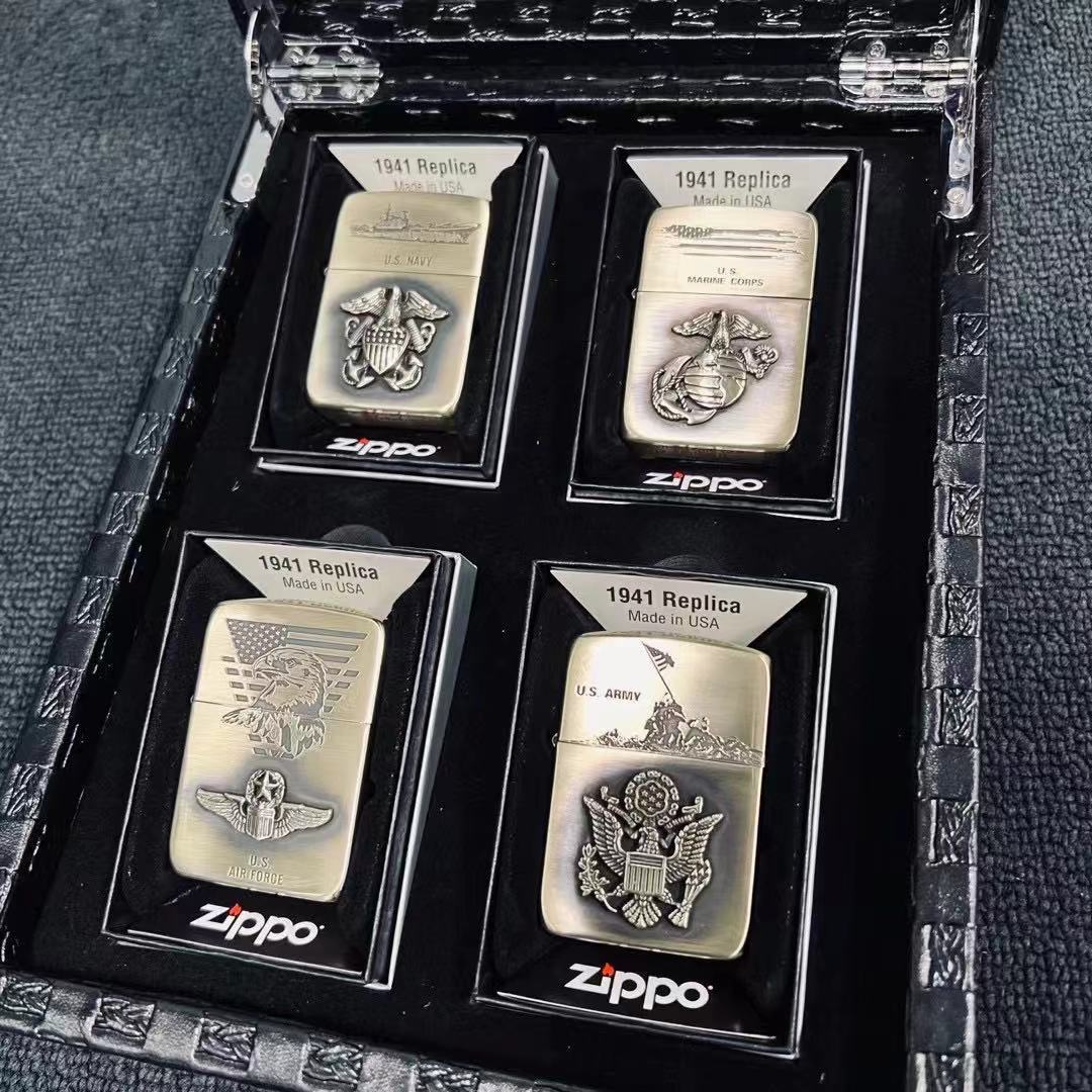 zippo打火机 黄铜41复刻机型 四军队 千语创意