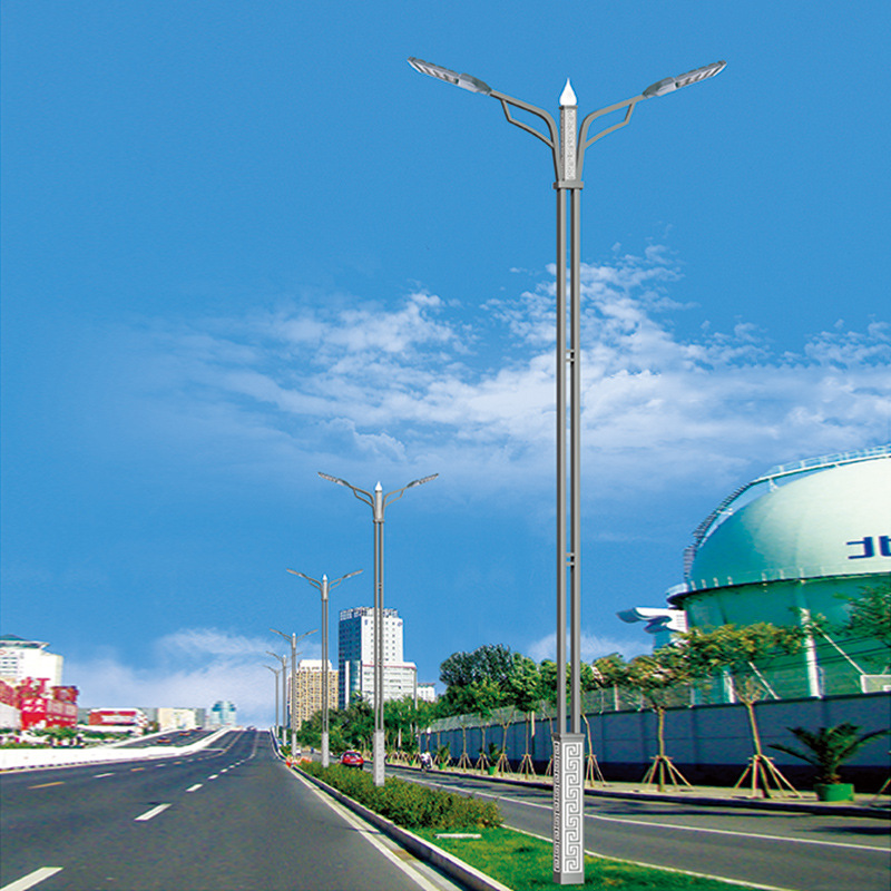 厂家直供led路灯双臂市电路灯照明亮化灯厂区小区道路建设可定 制