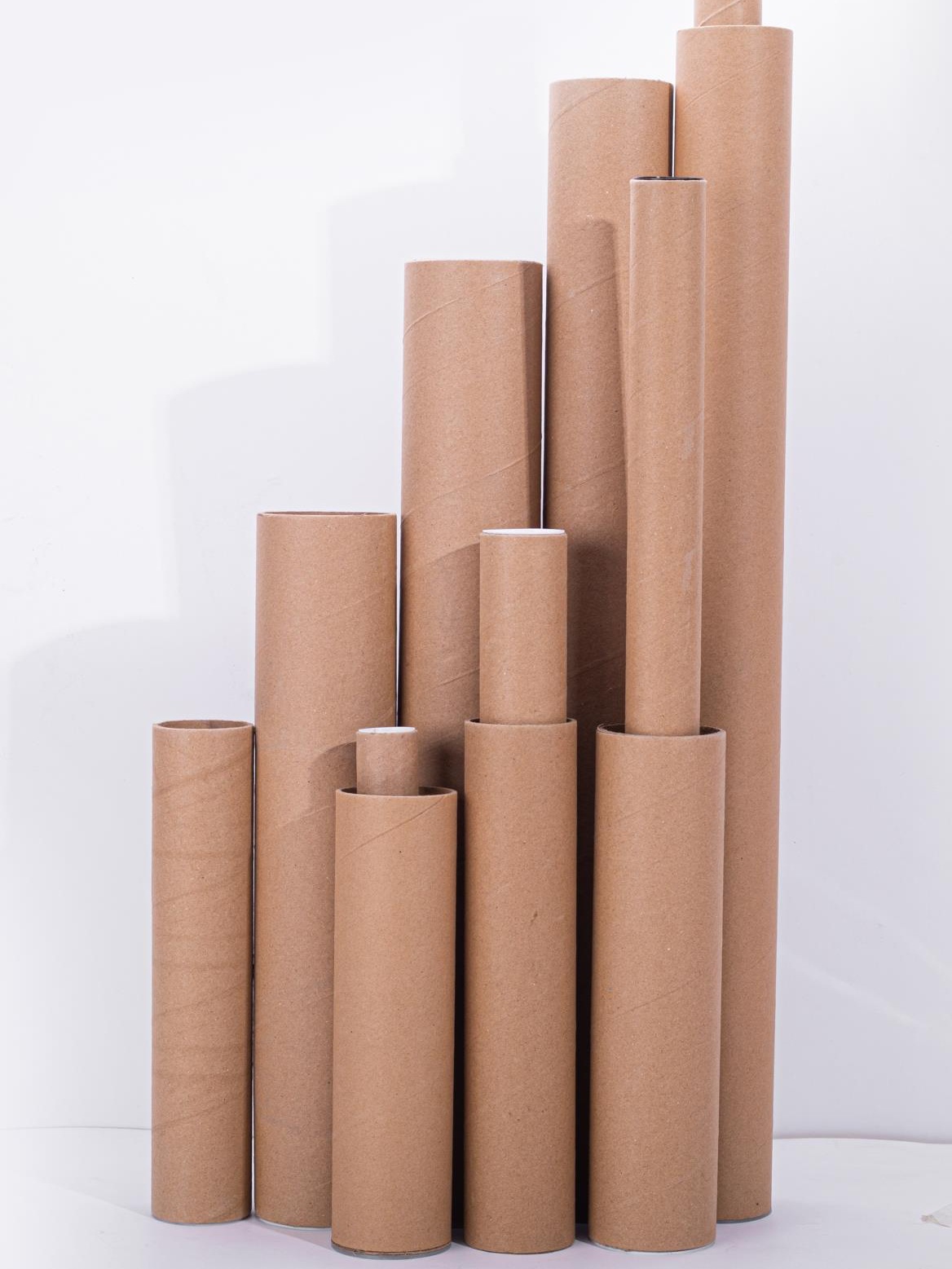 定制上海工厂硬纸管圆形牛皮纸筒鱼竿桶标签书画筒卷布海报筒包装