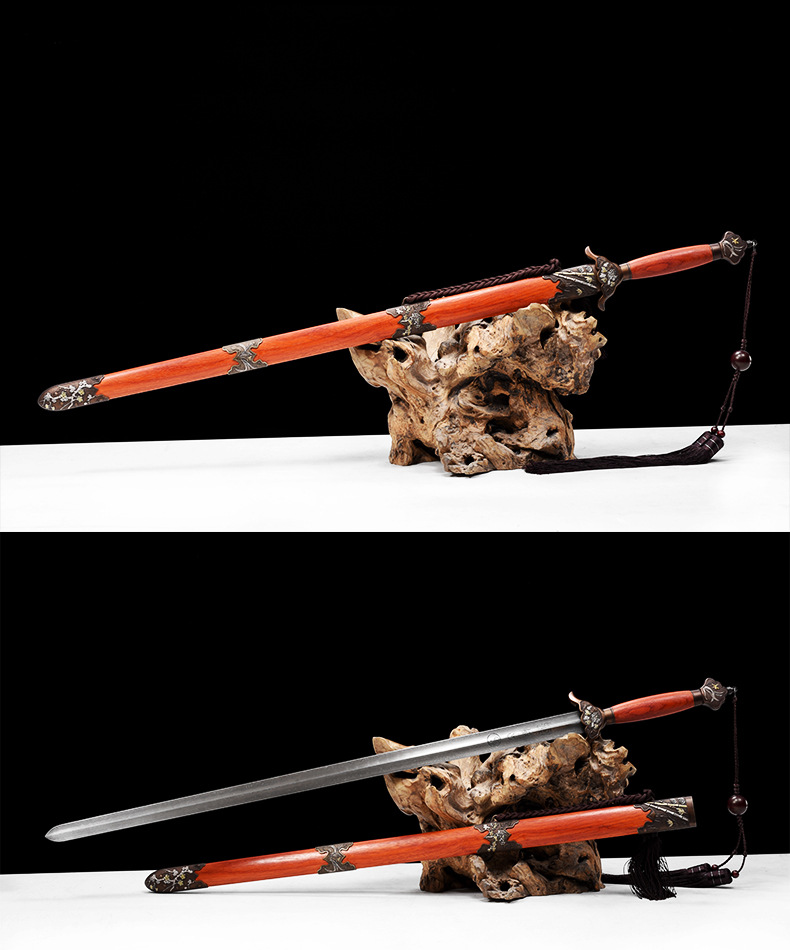 凌霜太极剑 男女花纹钢太极剑 晨练 武术剑 龙泉沈广隆宝剑未开刃